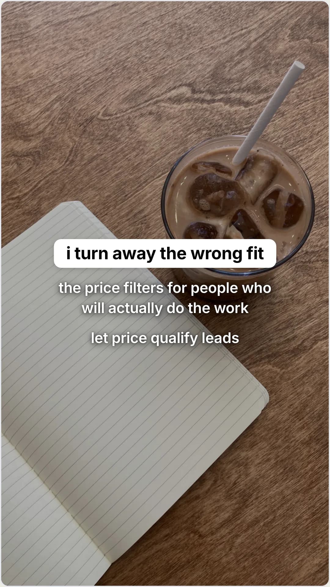Answering 'why so expensive' without flinching: slide 4, i turn away the wrong fit. the price filters for peop