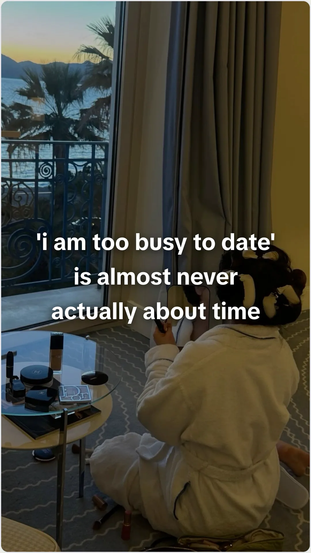 Answering the 'I'm too busy to date' excuse: slide 1, 'i am too busy to date' is almost never actually about t