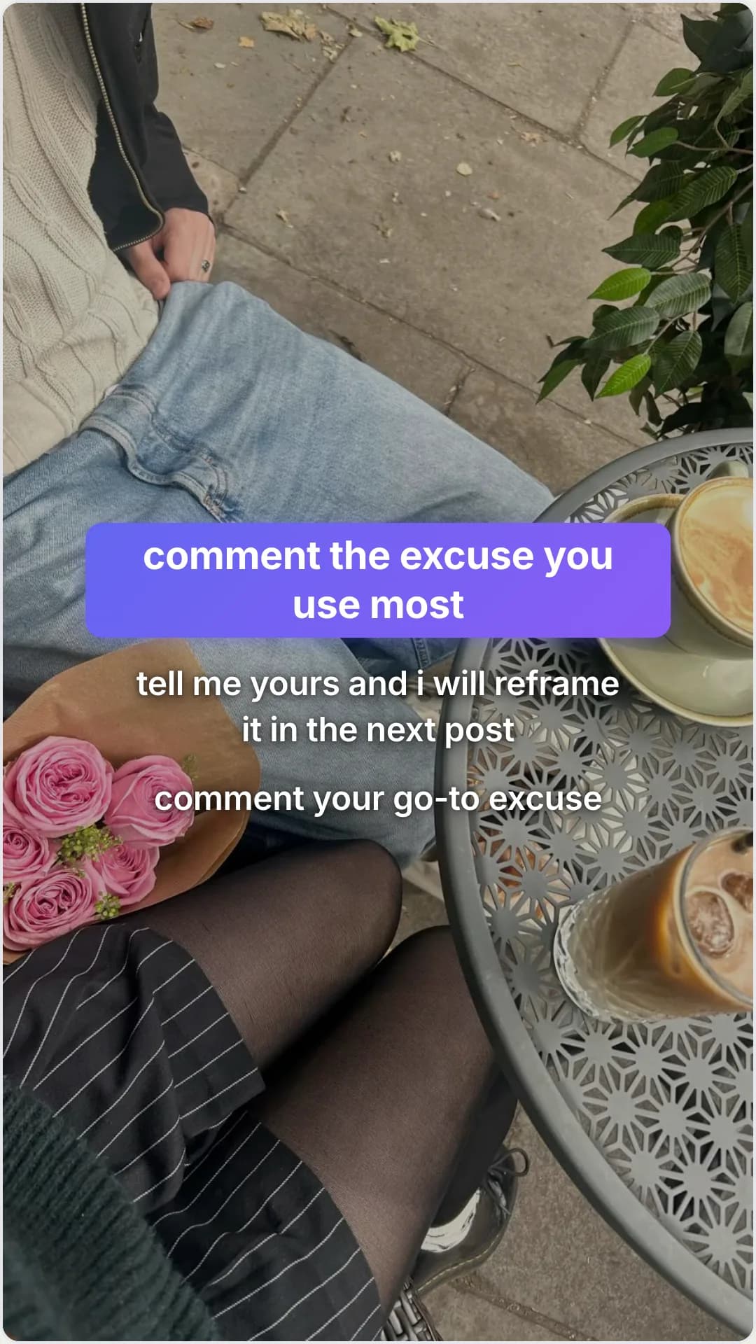 Answering the 'I'm too busy to date' excuse: slide 6, comment the excuse you use most. tell me yours and i wil