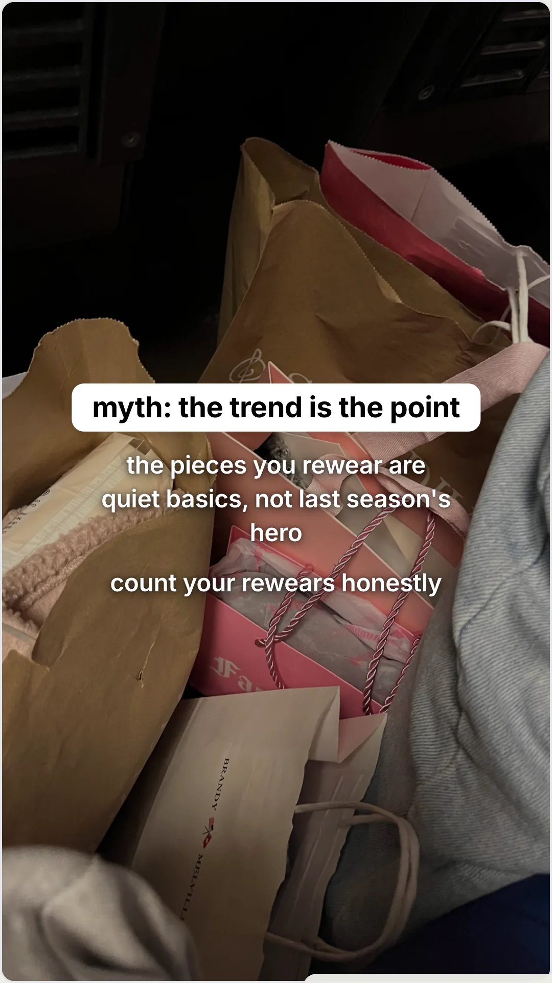 Fashion myths that keep your wardrobe disposable: slide 3, myth: the trend is the point. the pieces you rewear