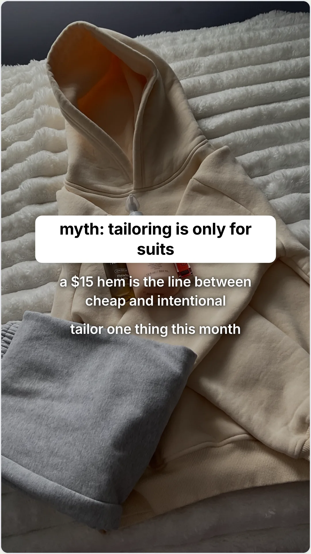 Fashion myths that keep your wardrobe disposable: slide 5, myth: tailoring is only for suits. a $15 hem is the