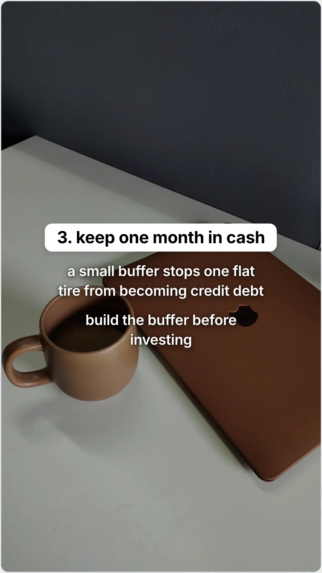 Four money moves for your first real paycheck: slide 4, 3. keep one month in cash. a small buffer stops one fl