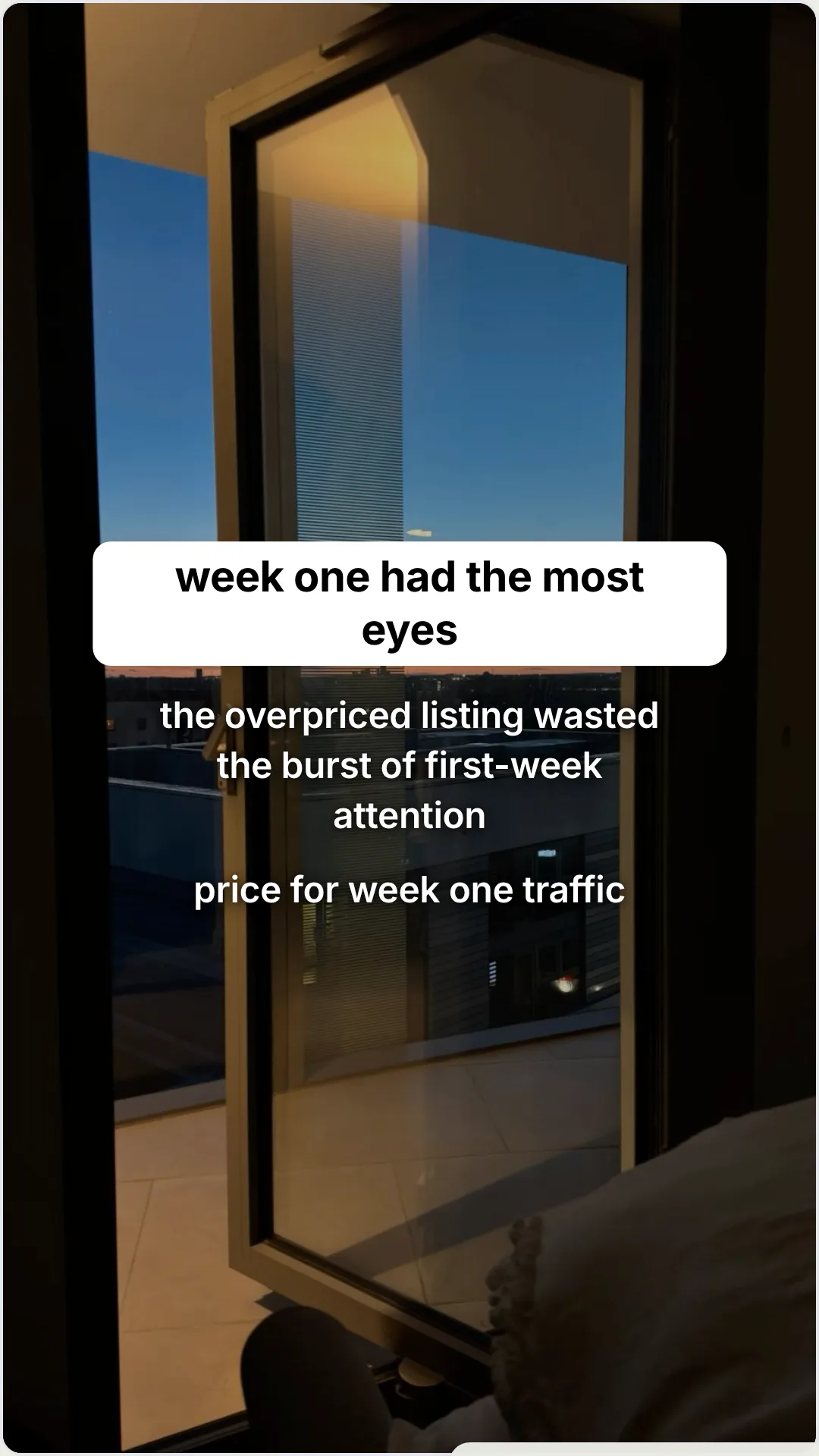 The overpricing mistake that costs sellers the most: slide 2, week one had the most eyes. the overpriced listi
