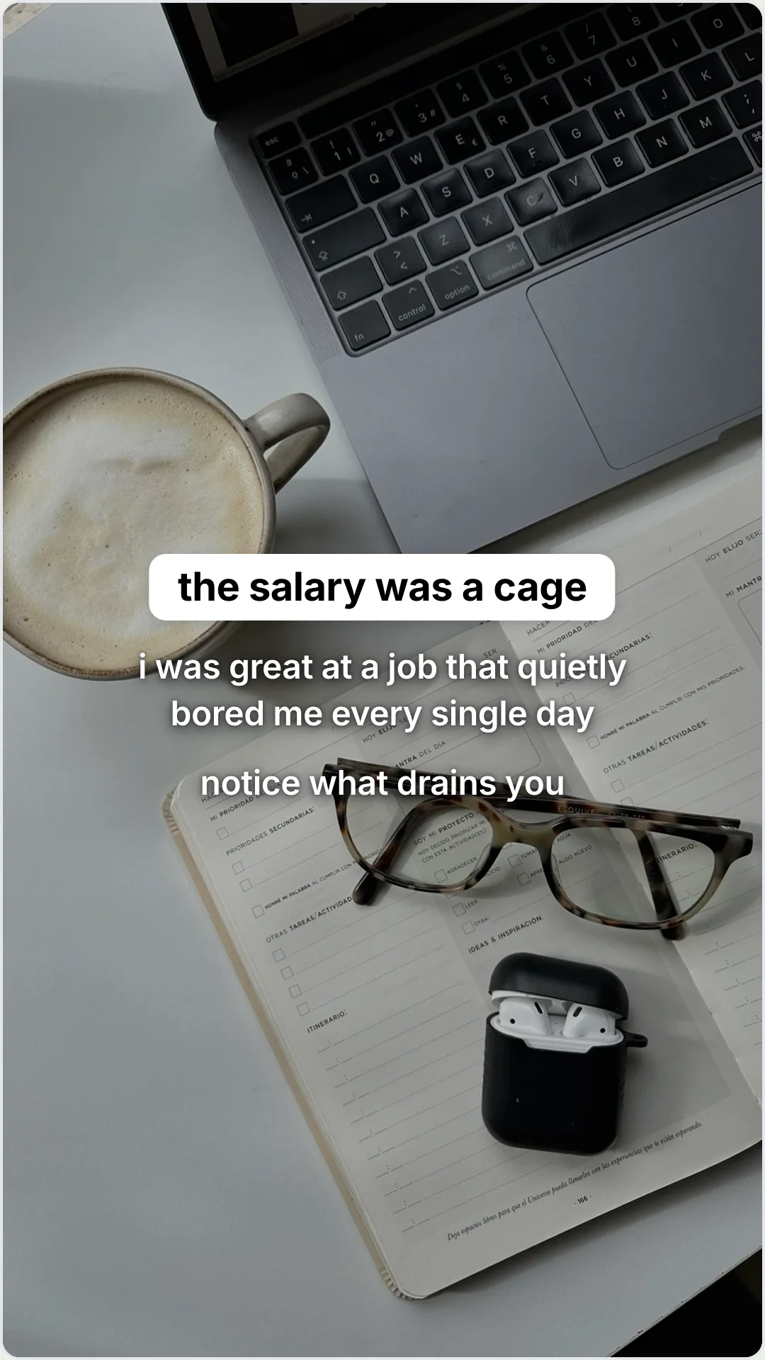 Why I left a stable salary to coach full time: slide 2, the salary was a cage. i was great at a job that quiet