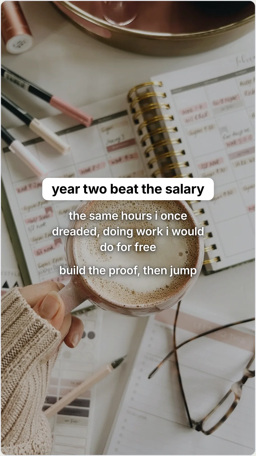 Why I left a stable salary to coach full time: slide 5, year two beat the salary. the same hours i once dreade