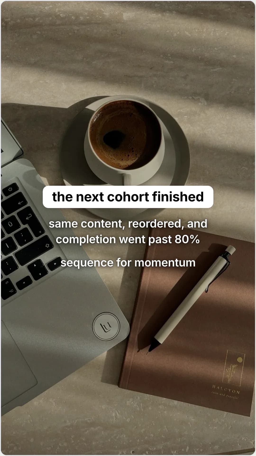 What my first course cohort taught me about teaching: slide 5, the next cohort finished. same content, reorder