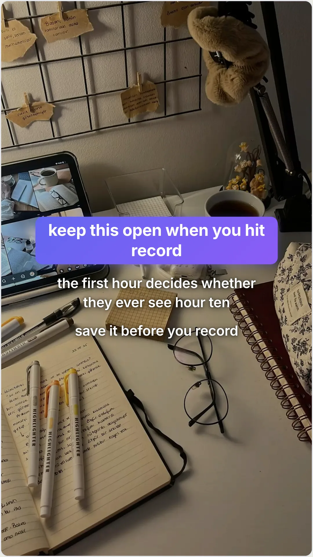 What my first course cohort taught me about teaching: slide 6, keep this open when you hit record. the first h