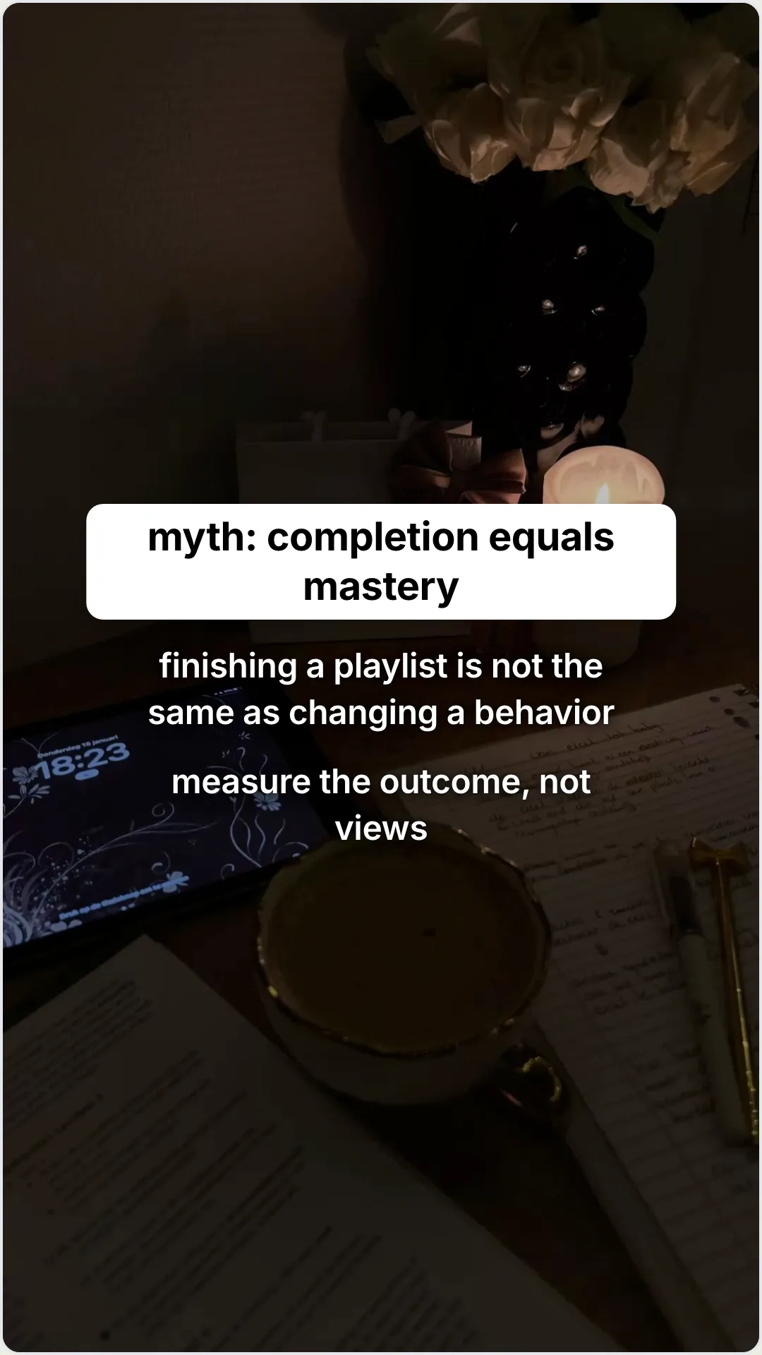 Learning myths that quietly make online courses fail: slide 4, myth: completion equals mastery. finishing a pl