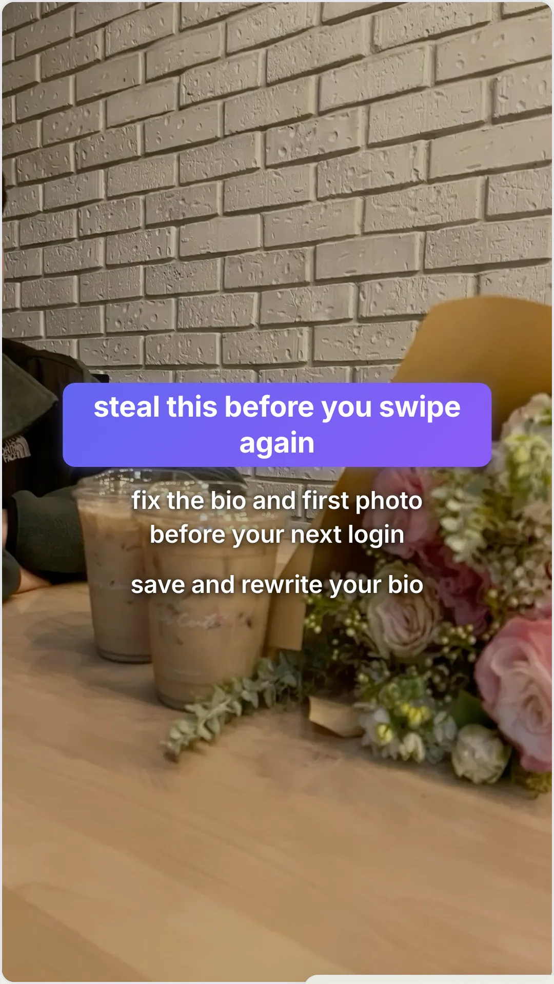 A dating profile before and after that actually worked: slide 6, steal this before you swipe again. fix the bi