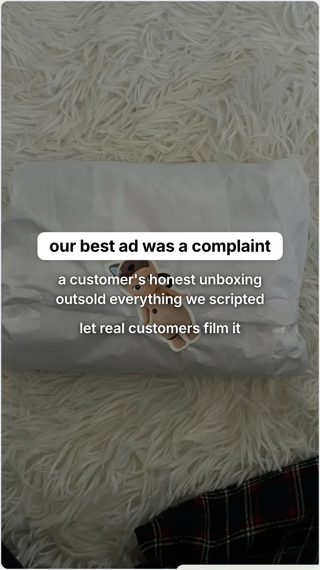 What our first thousand orders actually taught us: slide 4, our best ad was a complaint. a customer's honest u