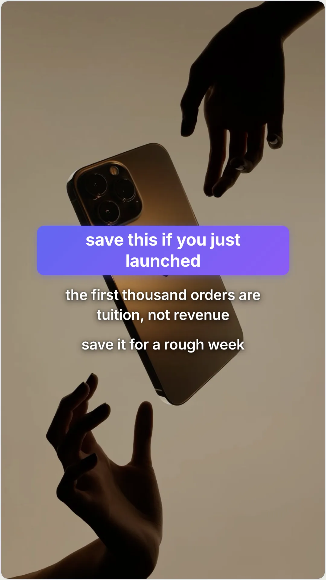 What our first thousand orders actually taught us: slide 6, save this if you just launched. the first thousand