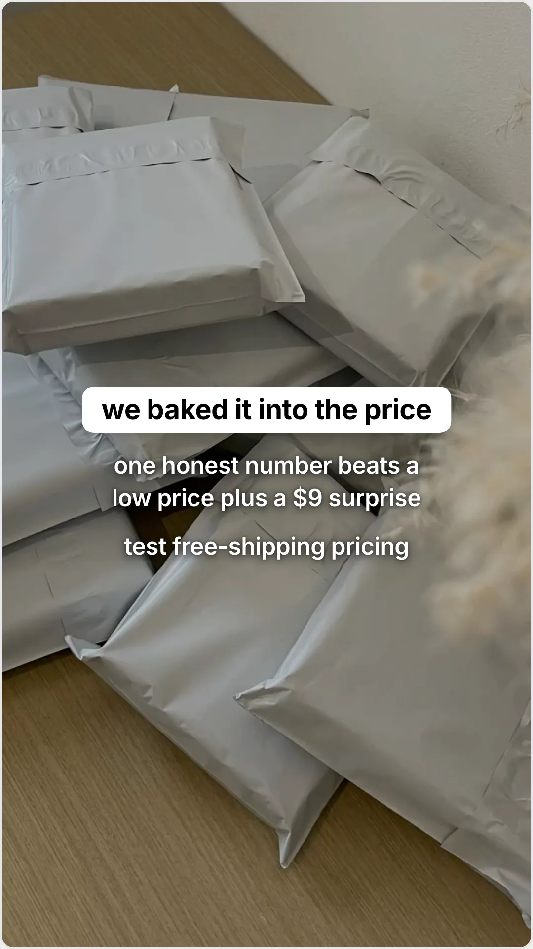 Handling the shipping objection that empties your cart: slide 3, we baked it into the price. one honest number