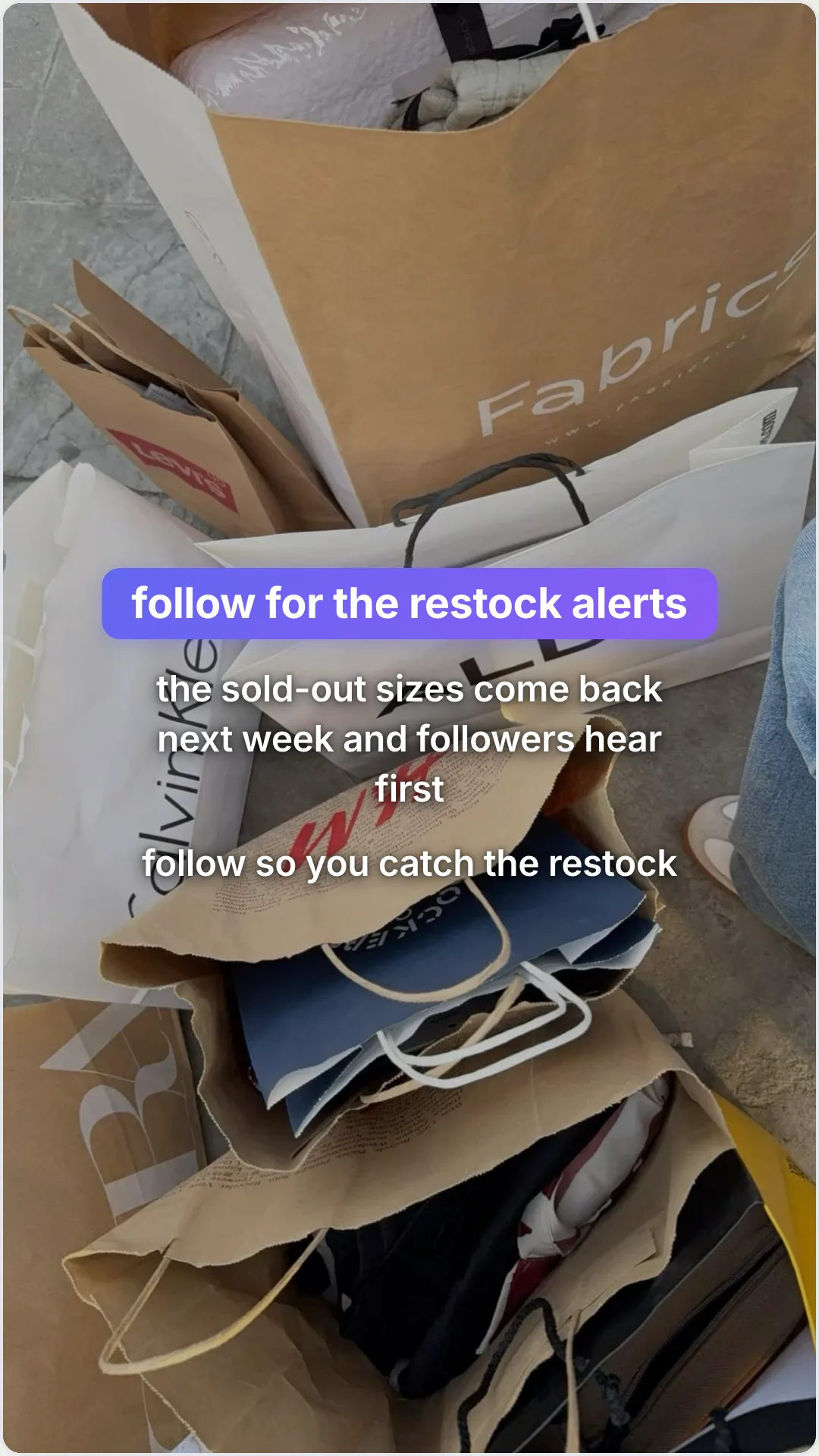 Drop day inside a small fashion studio: slide 6, follow for the restock alerts. the sold-out sizes come back n