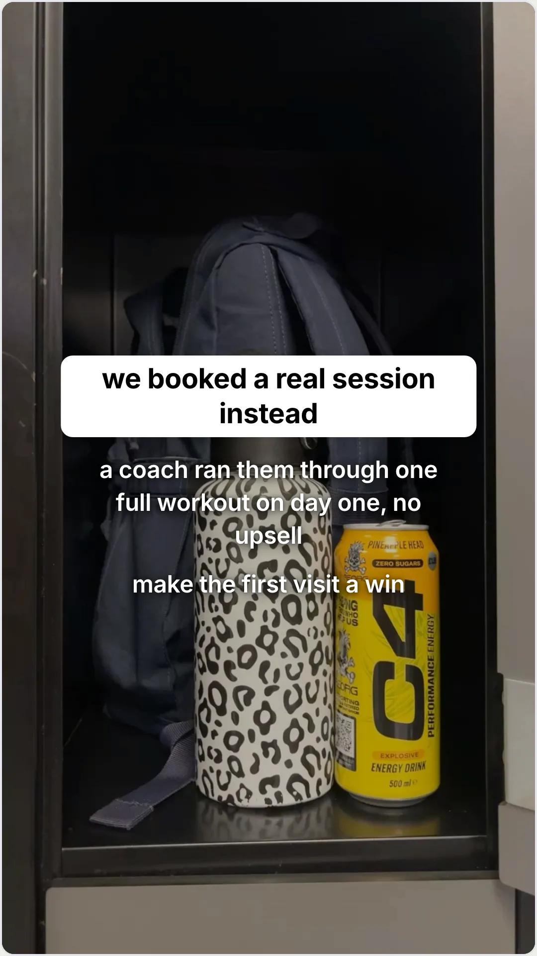 The onboarding mistake that quietly kills gym retention: slide 3, we booked a real session instead. a coach ra