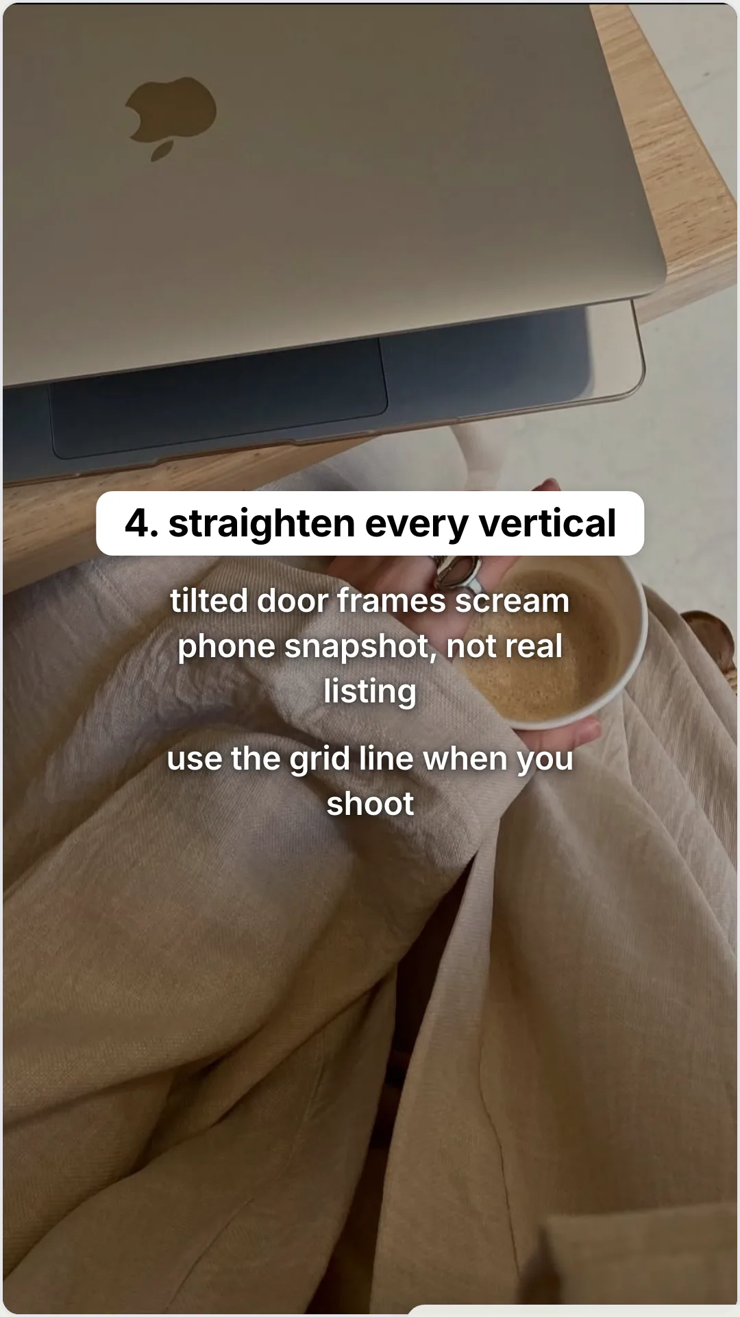 Five listing-photo fixes that sell a home faster: slide 5, 4. straighten every vertical. tilted door frames sc