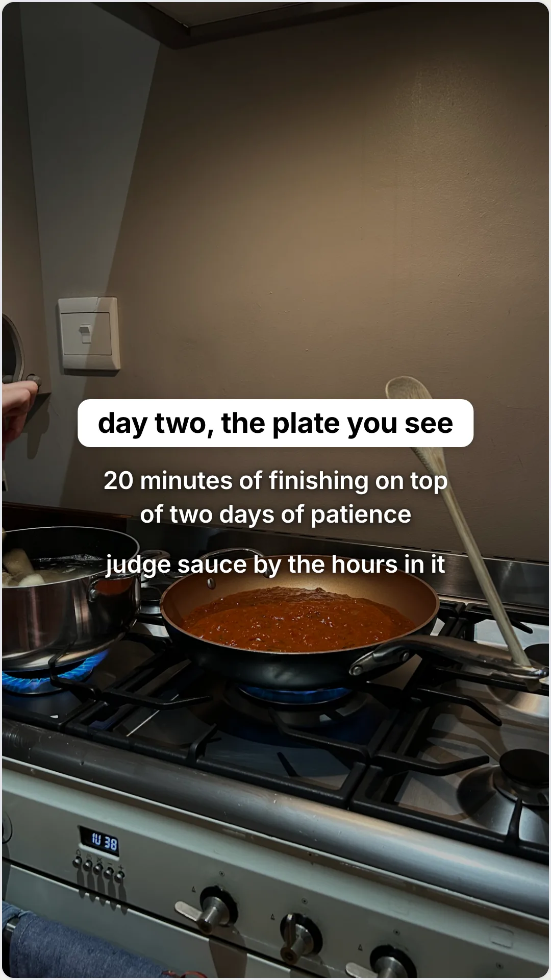 The 48-hour before and after behind one plate: slide 5, day two, the plate you see. 20 minutes of finishing on