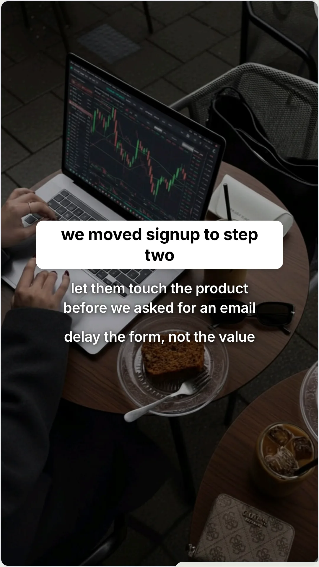 How we rebuilt onboarding after losing most of our signups: slide 4, we moved signup to step two. let them tou